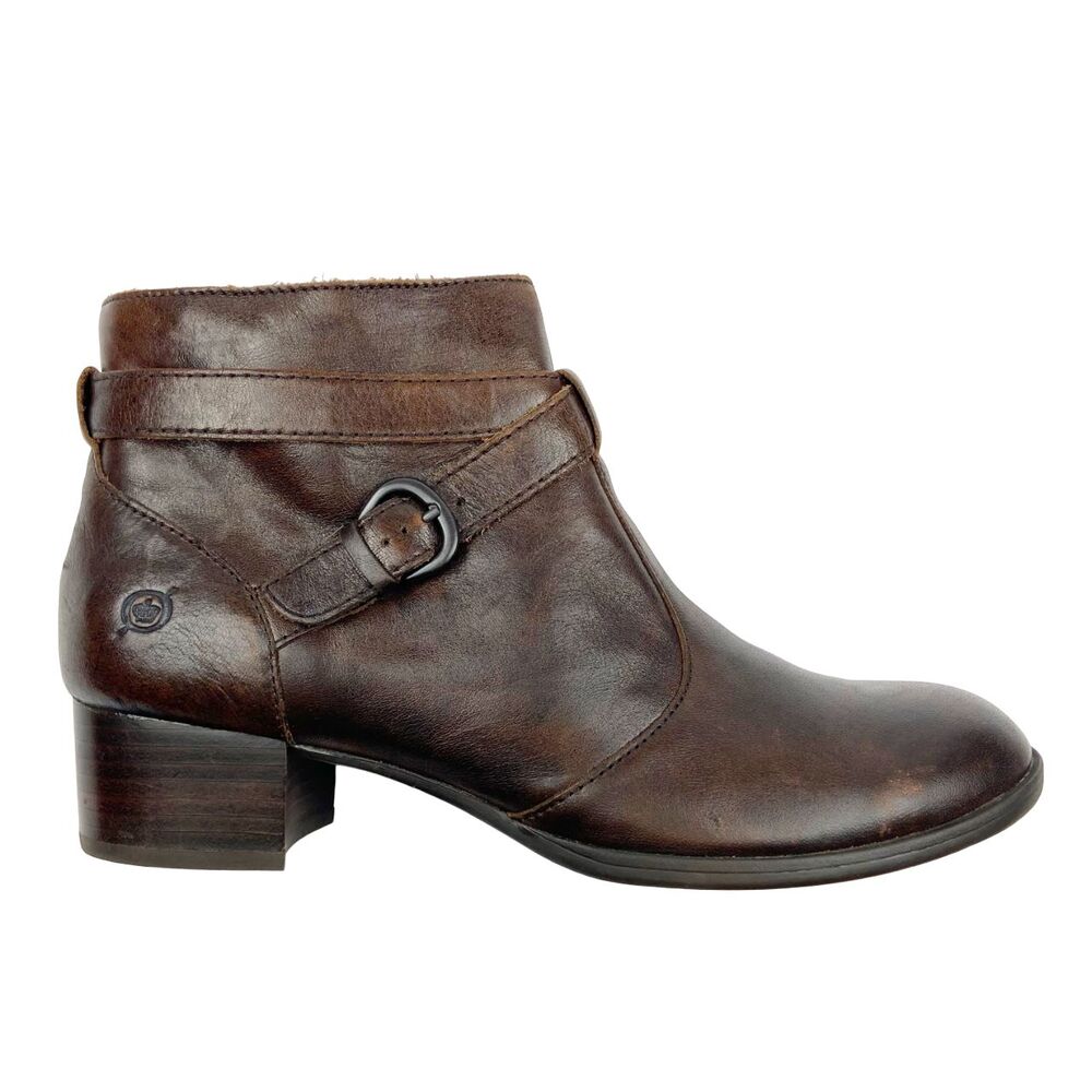 Stylish Brown Leather Ankle Boots